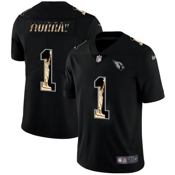Spectacular Arizona Cardinals #1 Kyler Murray Carbon Black Vapor Statue Of Liberty Limited NFL Jersey Collectors this is a must have Add this Cardinals jersey to your collection