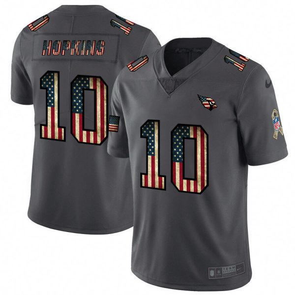 Exquisite Arizona Cardinals #10 DeAndre Hopkins 2018 Salute to Service Retro USA Flag Limited NFL Jersey Limited stock Order now to show your love for the Cardinals