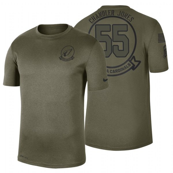 Top notch Arizona Cardinals #55 Chandler Jones Olive 2019 Salute To Service Sideline NFL T Shirt Hurry Exclusive offer Place your order for a Cardinals jersey immediately