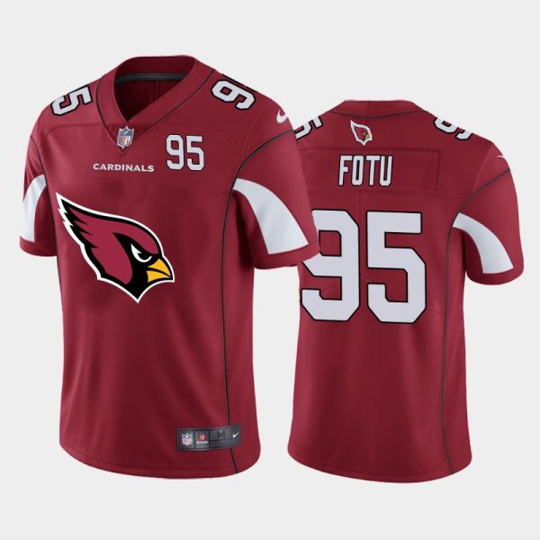 Premium Arizona Cardinals #95 Leki Fotu Red Men's Big Team Logo Player Vapor Limited NFL Jersey Retailers boost your inventory Order these popular Cardinals jerseys