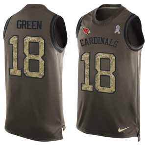 Spectacular Cardinals #18 A.J. Green Green Men's Stitched NFL Limited Salute To Service Tank Top Jersey With high demand Order now to wear your Cardinals pride