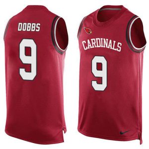 Superb Cardinals #9 Joshua Dobbs Red Team Color Men's Stitched NFL Limited Tank Top Jersey Collectors this is a must have Add this Cardinals jersey to your collection