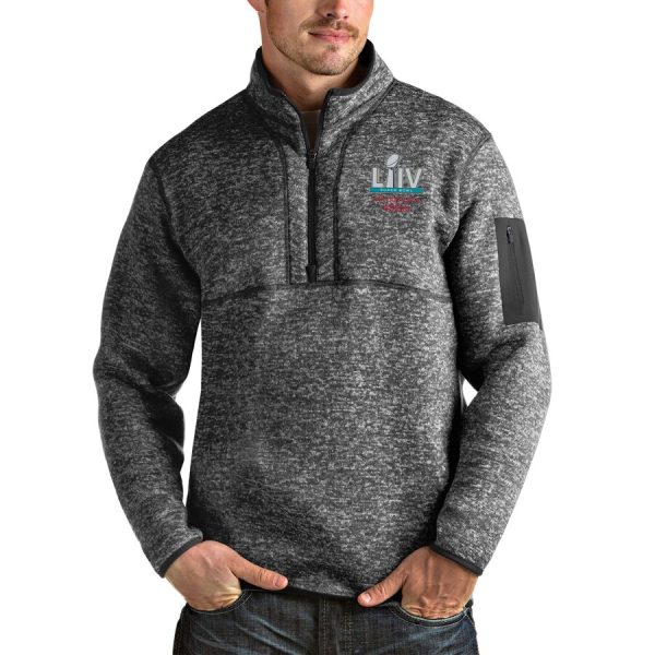 Marvelous Men's San Francisco 49ers NFL Heather Charcoal Super Bowl LIV Bound Fortune Quarter Zip Pullover Jacket Act fast Only a few left Secure your Cardinals jersey today