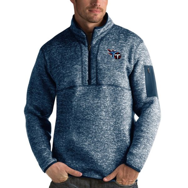 Exquisite Tennessee Titans Antigua Fortune Quarter Zip Pullover Jacket Heather Navy Retailers boost your inventory Order these popular Cardinals jerseys
