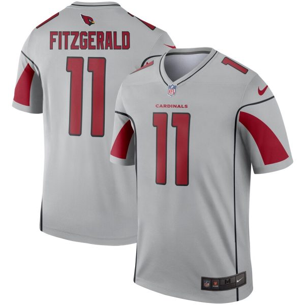 Exceptional Arizona Cardinals #11 Larry Fitzgerald Inverted Legend Jersey Silver With high demand Order now to wear your Cardinals pride
