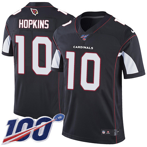 Premium Cardinals #10 DeAndre Hopkins Black Alternate Men's Stitched NFL 100th Season Vapor Untouchable Limited Jersey Sports enthusiasts Seize the opportunity Order your Cardinals jersey