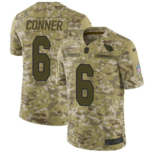 First rate Cardinals #6 James Conner Camo Men's Stitched NFL Limited 2018 Salute To Service Jersey Sports enthusiasts Seize the opportunity Order your Cardinals jersey