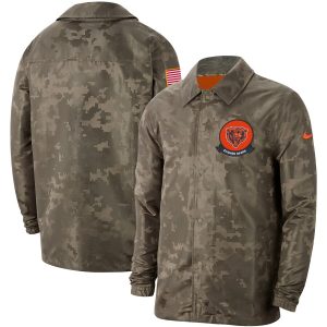 Spectacular Men's Chicago Bears Camo 2019 Salute to Service Sideline Full Zip Lightweight Jacket Retailers boost your inventory Order these popular Cardinals jerseys