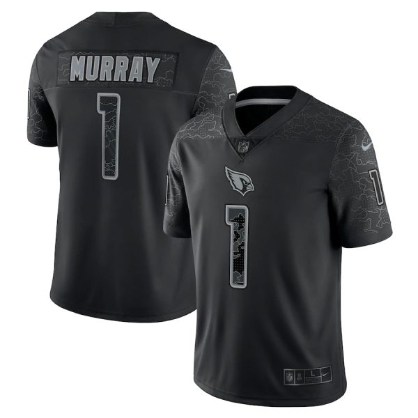 Superb Arizona Cardinals #1 Kyler Murray Black Men's NFL Black Reflective Limited Jersey Act fast Only a few left Secure your Cardinals jersey today