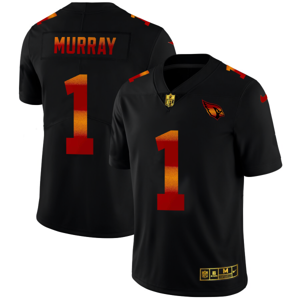 Superb Arizona Cardinals #1 Kyler Murray Men's Black Red Orange Stripe Vapor Limited NFL Jersey Act fast Only a few left Secure your Cardinals jersey today
