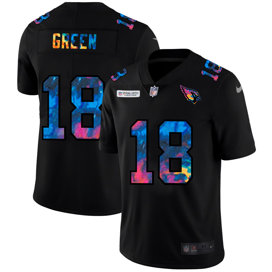 Marvelous Arizona Cardinals #18 A.J. Green Men's Multi Color Black 2020 NFL Crucial Catch Vapor Untouchable Limited Jersey Retailers boost your inventory Order these popular Cardinals jerseys