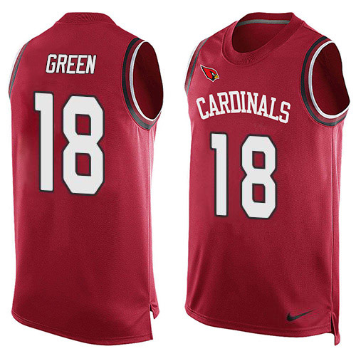 Outstanding Cardinals #18 A.J. Green Red Team Color Men's Stitched NFL Limited Tank Top Jersey Hurry Exclusive offer Place your order for a Cardinals jersey immediately