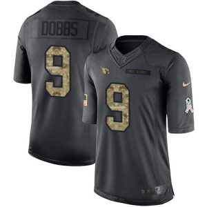 Outstanding Cardinals #9 Joshua Dobbs Black Men's Stitched NFL Limited 2016 Salute to Service Jersey Collectors this is a must have Add this Cardinals jersey to your collection