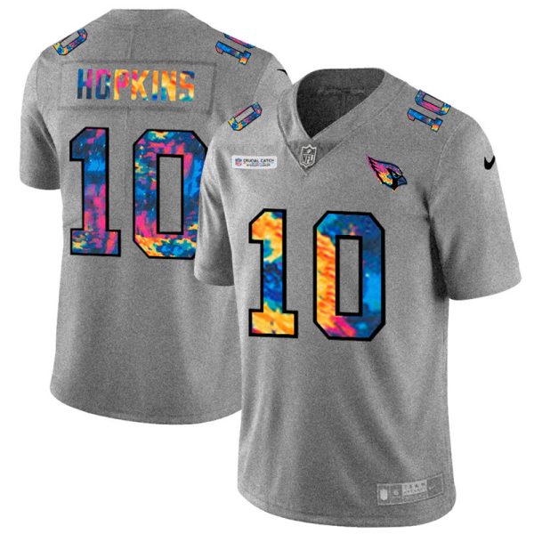 Marvelous Arizona Cardinals #10 DeAndre Hopkins Men's Multi Color 2020 NFL Crucial Catch NFL Jersey Greyheather Sports enthusiasts Seize the opportunity Order your Cardinals jersey