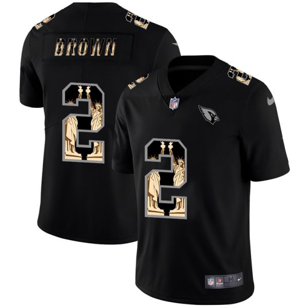 Outstanding Arizona Cardinals #2 Marquise Brown Carbon Black Vapor Statue Of Liberty Limited NFL Jersey Retailers boost your inventory Order these popular Cardinals jerseys