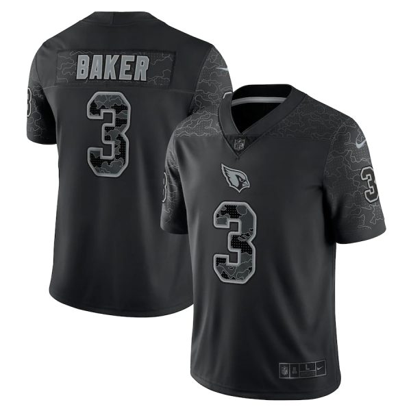 First rate Arizona Cardinals #3 Budda Baker Black Men's NFL Black Reflective Limited Jersey Collectors this is a must have Add this Cardinals jersey to your collection