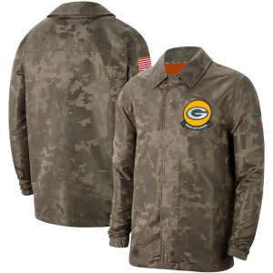 Premium Men's Green Bay Packers Camo 2019 Salute to Service Sideline Full Zip Lightweight Jacket Act fast Only a few left Secure your Cardinals jersey today