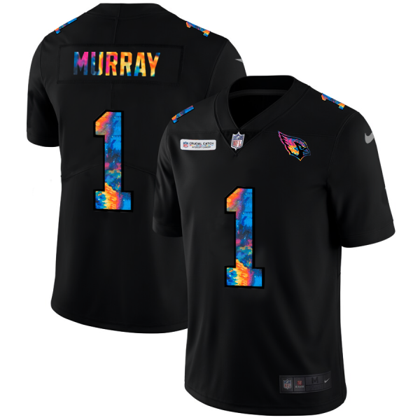 Exceptional Arizona Cardinals #1 Kyler Murray Men's Multi Color Black 2020 NFL Crucial Catch Vapor Untouchable Limited Jersey Sports fans this is your chance Order soon to support the Cardinals