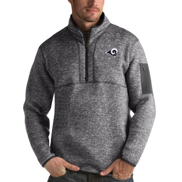 Exceptional Los Angeles Rams Antigua Fortune Quarter Zip Pullover Jacket Charcoal Sports fans this is your chance Order soon to support the Cardinals