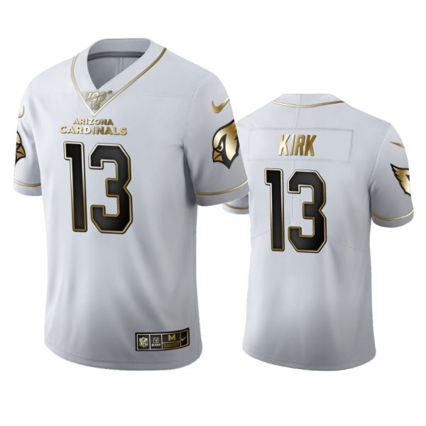 Top notch Arizona Cardinals #13 Christian Kirk Men's White Golden Edition Vapor Limited NFL 100 Jersey Sports fans this is your chance Order soon to support the Cardinals