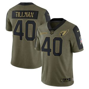 Gorgeous Arizona Cardinals #40 Pat Tillman Olive 2021 Salute To Service Limited Player Jersey Sports fans this is your chance Order soon to support the Cardinals