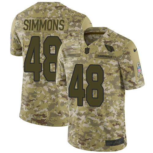 First rate Cardinals #48 Isaiah Simmons Camo Men's Stitched NFL Limited 2018 Salute To Service Jersey Act fast Only a few left Secure your Cardinals jersey today