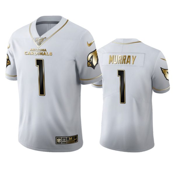 Premium Arizona Cardinals #1 Kyler Murray Men's White Golden Edition Vapor Limited NFL 100 Jersey With high demand Order now to wear your Cardinals pride