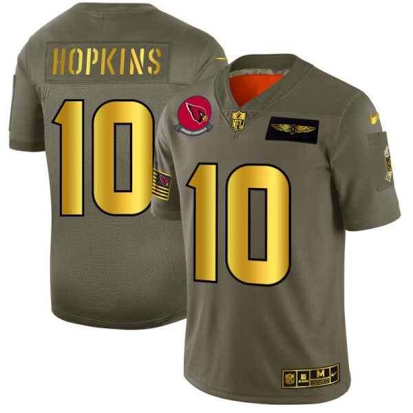 Gorgeous Arizona Cardinals #10 DeAndre Hopkins NFL Men's Olive Gold 2019 Salute to Service Limited Jersey Sports enthusiasts Seize the opportunity Order your Cardinals jersey