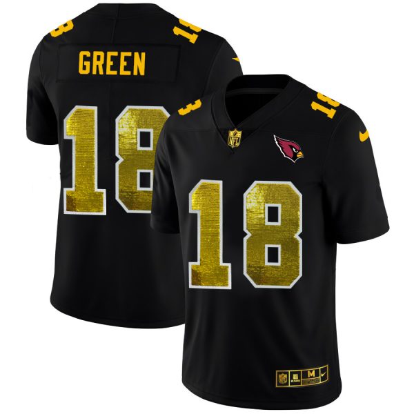 Exceptional Arizona Cardinals #18 A.J. Green Men's Black Golden Sequin Vapor Limited NFL Jersey Retailers boost your inventory Order these popular Cardinals jerseys