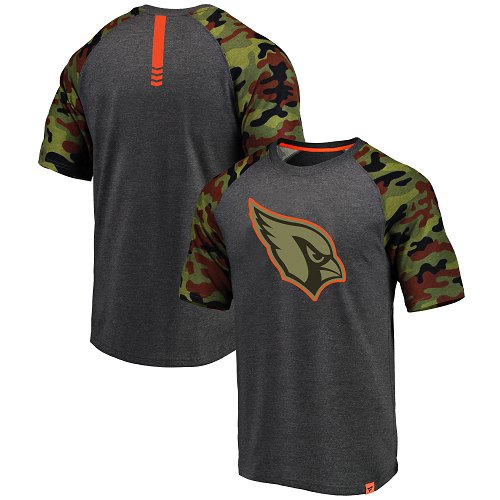 Superb Arizona Cardinals Pro Line by Fanatics Branded College Heathered Gray/Camo T Shirt Collectors this is a must have Add this Cardinals jersey to your collection