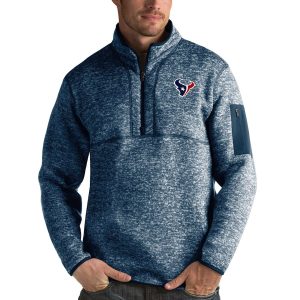 Marvelous Houston Texans Antigua Fortune Quarter Zip Pullover Jacket Heather Navy Retailers boost your inventory Order these popular Cardinals jerseys