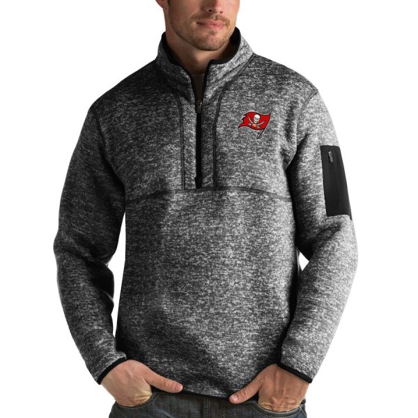 Gorgeous Tampa Bay Buccaneers Antigua Fortune Quarter Zip Pullover Jacket Heather Black With high demand Order now to wear your Cardinals pride