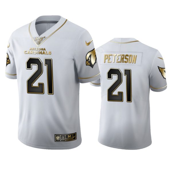 Premium Arizona Cardinals #21 Patrick Peterson Men's White Golden Edition Vapor Limited NFL 100 Jersey Act fast Only a few left Secure your Cardinals jersey today