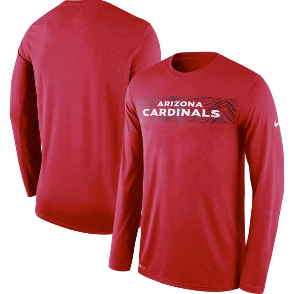 Exquisite Arizona Cardinals Sideline Seismic Legend Long Sleeve T Shirt Cardinal Limited stock Order now to show your love for the Cardinals
