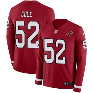 Top notch Cardinals #52 Mason Cole Red Team Color Men's Stitched NFL Limited Therma Long Sleeve Jersey Sports fans this is your chance Order soon to support the Cardinals