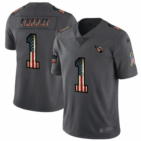 First rate Arizona Cardinals #1 Kyler Murray 2018 Salute to Service Retro USA Flag Limited NFL Jersey Limited stock Order now to show your love for the Cardinals
