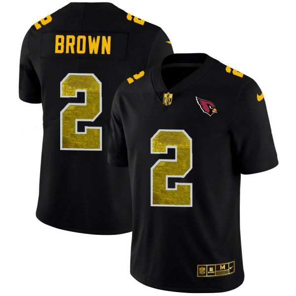Exceptional Arizona Cardinals #2 Marquise Brown Men's Black Golden Sequin Vapor Limited NFL Jersey Collectors this is a must have Add this Cardinals jersey to your collection