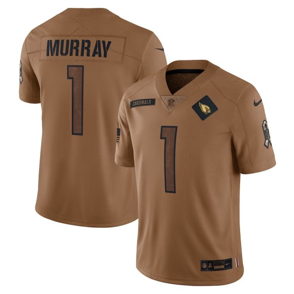 Superb Arizona Cardinals #1 Kyler Murray Men's 2023 Salute To Service Limited Jersey Brown Retailers boost your inventory Order these popular Cardinals jerseys