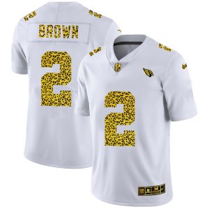 First rate Arizona Cardinals #2 Marquise Brown Men's Flocked Leopard Print Vapor Limited NFL Jersey White Retailers boost your inventory Order these popular Cardinals jerseys