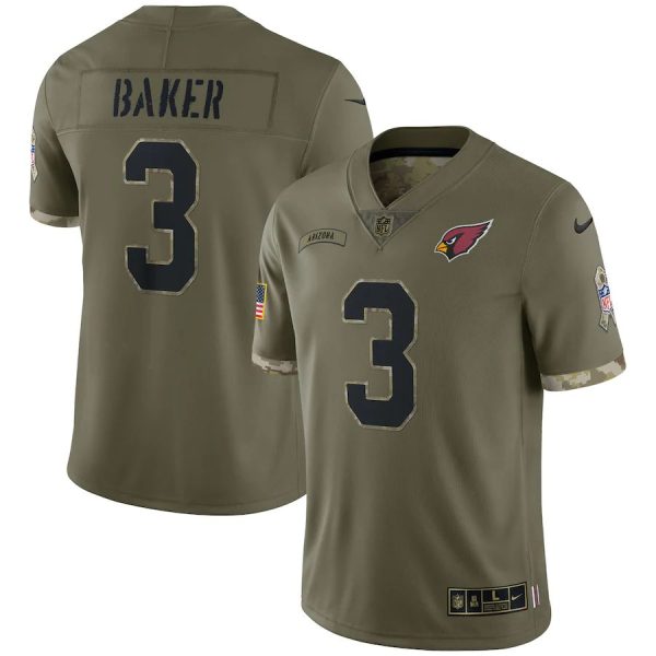 Exquisite Arizona Cardinals #3 Budda Baker Men's 2022 Salute To Service Limited Jersey Olive Act fast Only a few left Secure your Cardinals jersey today