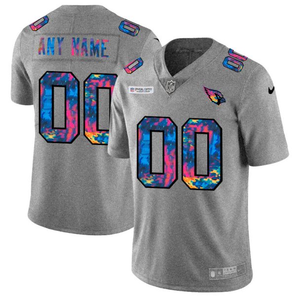 Spectacular Arizona Cardinals Custom Men's Multi Color 2020 NFL Crucial Catch Vapor Untouchable Limited Jersey Greyheather Be among the first to own Order your Cardinals jersey right away