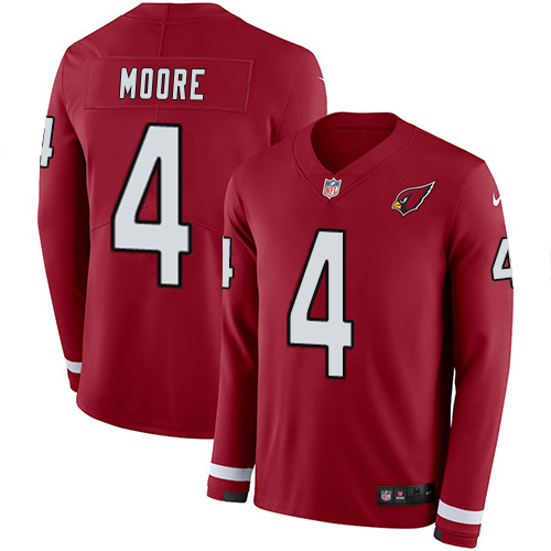 Premium Cardinals #4 Rondale Moore Red Team Color Men's Stitched NFL Limited Therma Long Sleeve Jersey Retailers boost your inventory Order these popular Cardinals jerseys