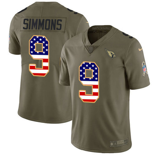 Top notch Cardinals #9 Isaiah Simmons Olive/USA Flag Men's Stitched NFL Limited 2017 Salute To Service Jersey Hurry Exclusive offer Place your order for a Cardinals jersey immediately