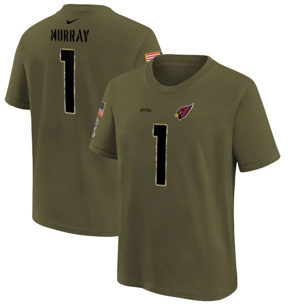 Exceptional Arizona Cardinals #1 Kyler Murray Youth 2022 Salute To Service Name & Number T Shirt Olive Hurry Exclusive offer Place your order for a Cardinals jersey immediately