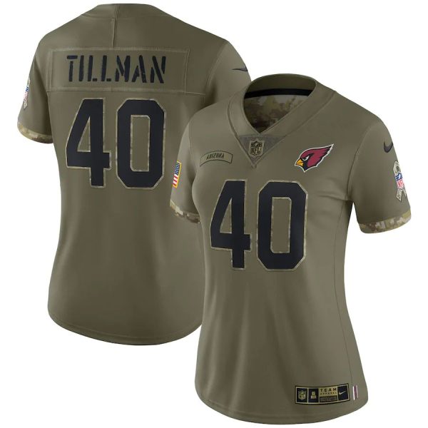Top notch Arizona Cardinals #40 Pat Tillman Women's 2022 Salute To Service Limited Jersey Olive Sports enthusiasts Seize the opportunity Order your Cardinals jersey