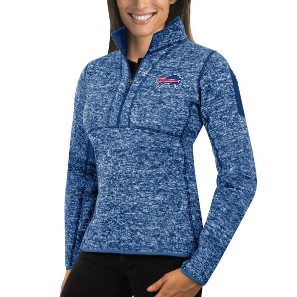 Top notch Buffalo Bills Antigua Women's Fortune Half Zip Sweater Heather Royal Limited stock Order now to show your love for the Cardinals