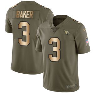 Outstanding Cardinals #3 Budda Baker Olive/Gold Youth Stitched NFL Limited 2017 Salute To Service Jersey Limited stock Order now to show your love for the Cardinals