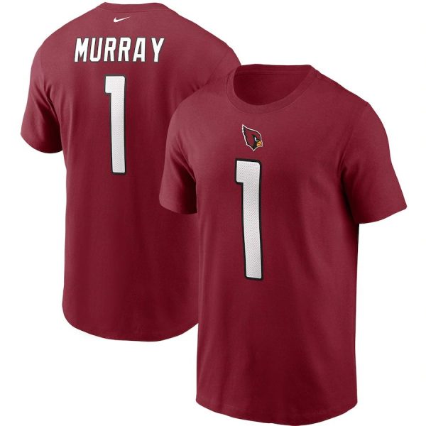 Gorgeous Arizona Cardinals #1 Kyler Murray Team Player Name & Number T Shirt Cardinal Act fast Only a few left Secure your Cardinals jersey today
