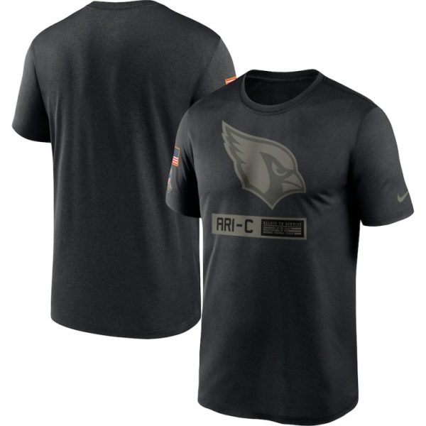 Top notch Arizona Cardinals 2020 Salute to Service Team Logo Performance T Shirt Black Collectors this is a must have Add this Cardinals jersey to your collection