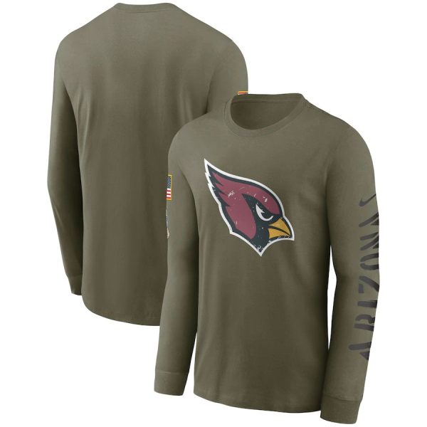 Spectacular Arizona Cardinals 2022 Salute To Service Long Sleeve T Shirt Olive Sports enthusiasts Seize the opportunity Order your Cardinals jersey